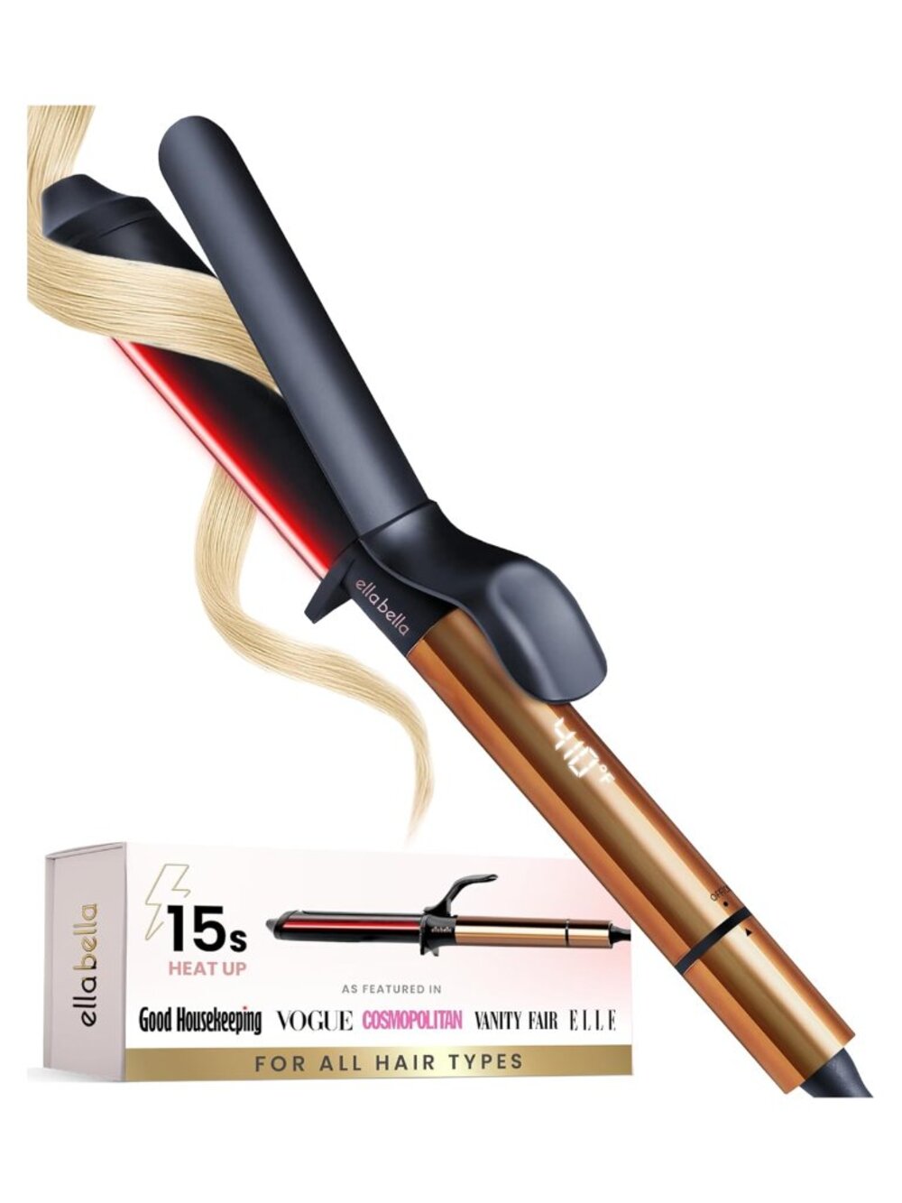 Professional Ceramic Curling Iron 1.25 Inch Digital Display Hair Styler